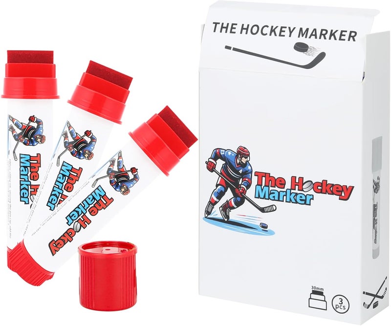 BiKontrun The Hockey Marker, Hockey Pucks Marking in Ice Hockey Training, Ice Hockey Accessories for Hockey Coach, Waterproof Oily Ice Markers for Hockey Rink, Good Helper for Ice Hockey Practice - Image 1